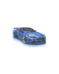 a blue audi sports car on a blue background