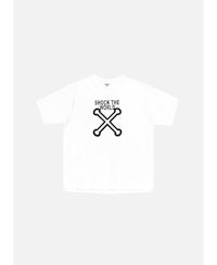 a white t - shirt with a cross on it